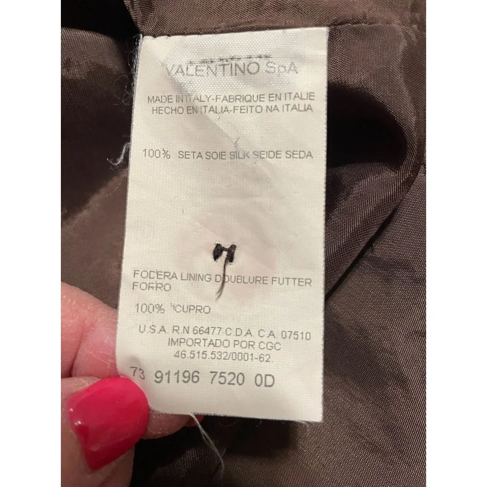 🤩🎉HOST PICK!!🎉🤩VALENTINO Authentic Gray 100% Silk Ladies Blazer - Picture 8 of 10